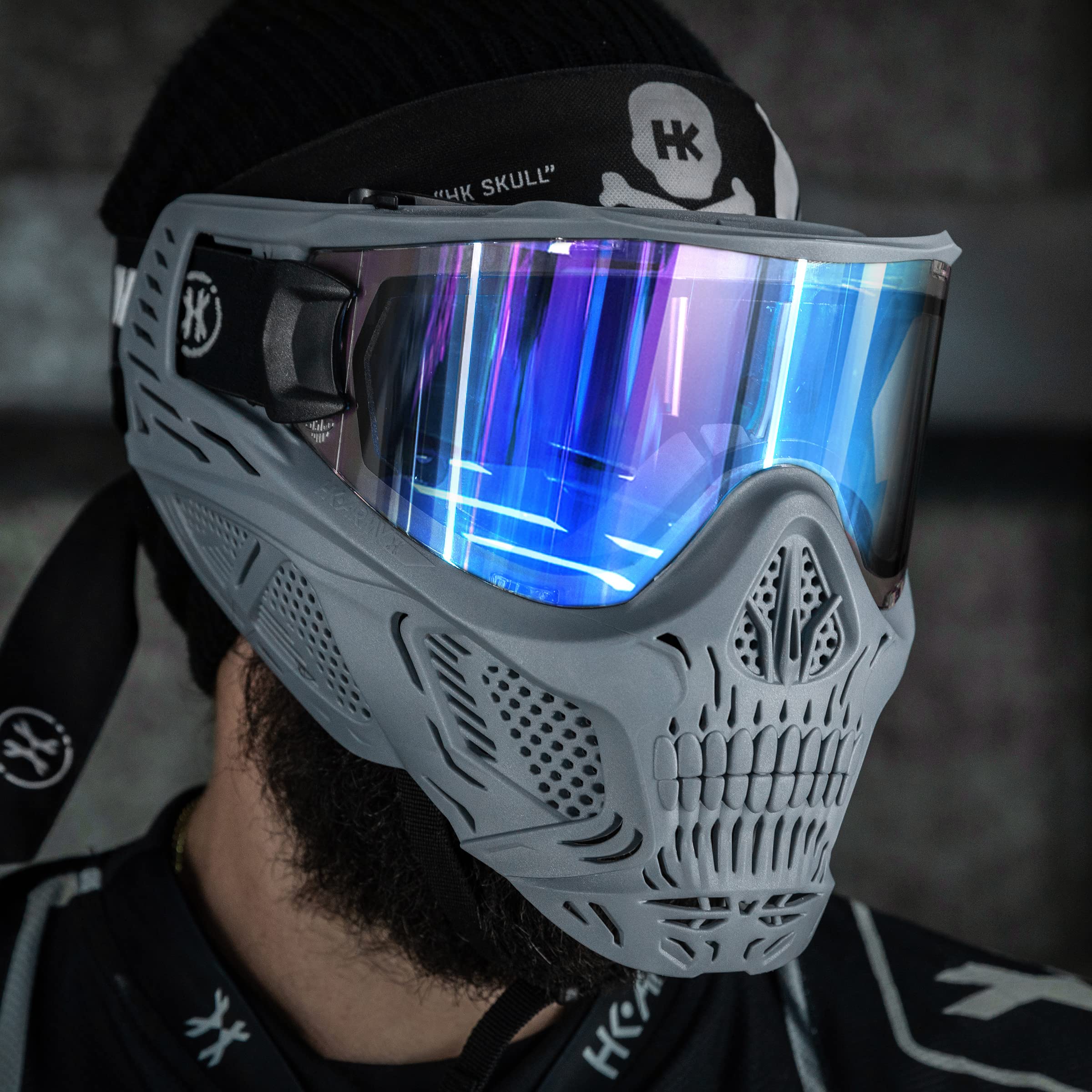 HK Army HSTL - Gafas de paintball con diseño de calavera (gris, hielo)