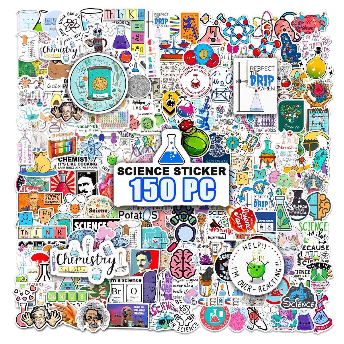 Amazon.com: 150pcs Science Stickers, Science Classroom Decor, Science ...