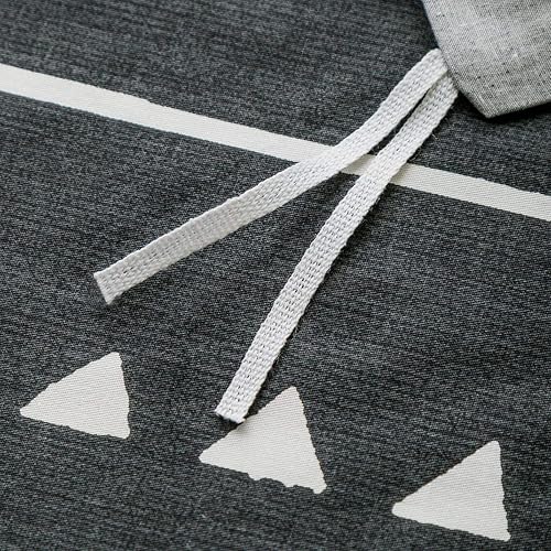 Miniatura 4 de YuHeGuoJi Juego de funda de edredón azteca blanca, tamaño Queen, 100% algodón, 3 piezas, 1 funda de edredón bohemia negra del suroeste con lazos de