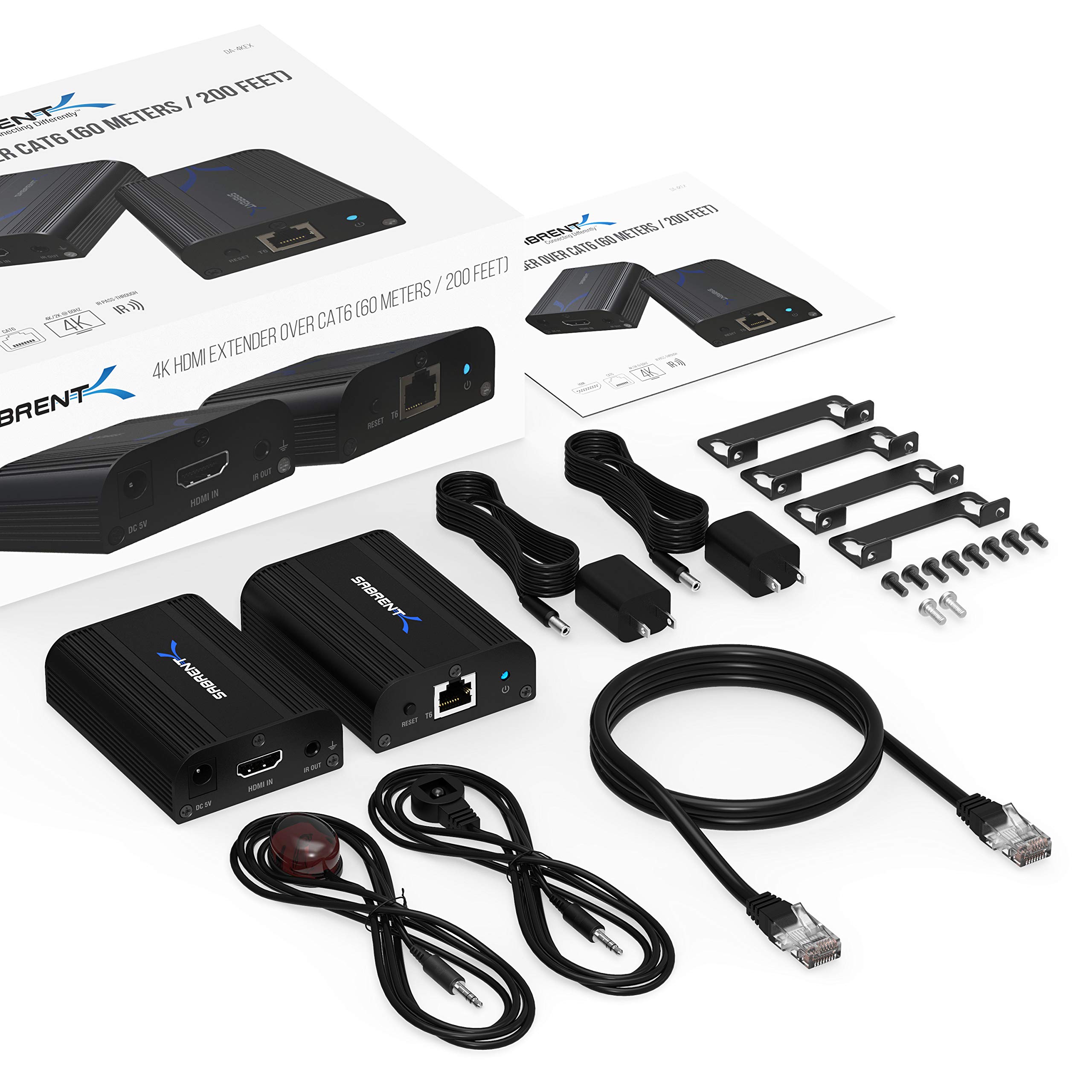 Sabrent 4k Hdmi Extender Over Cat6 60 Meters 200 Feet Da 4kex Amazon Sg Electronics