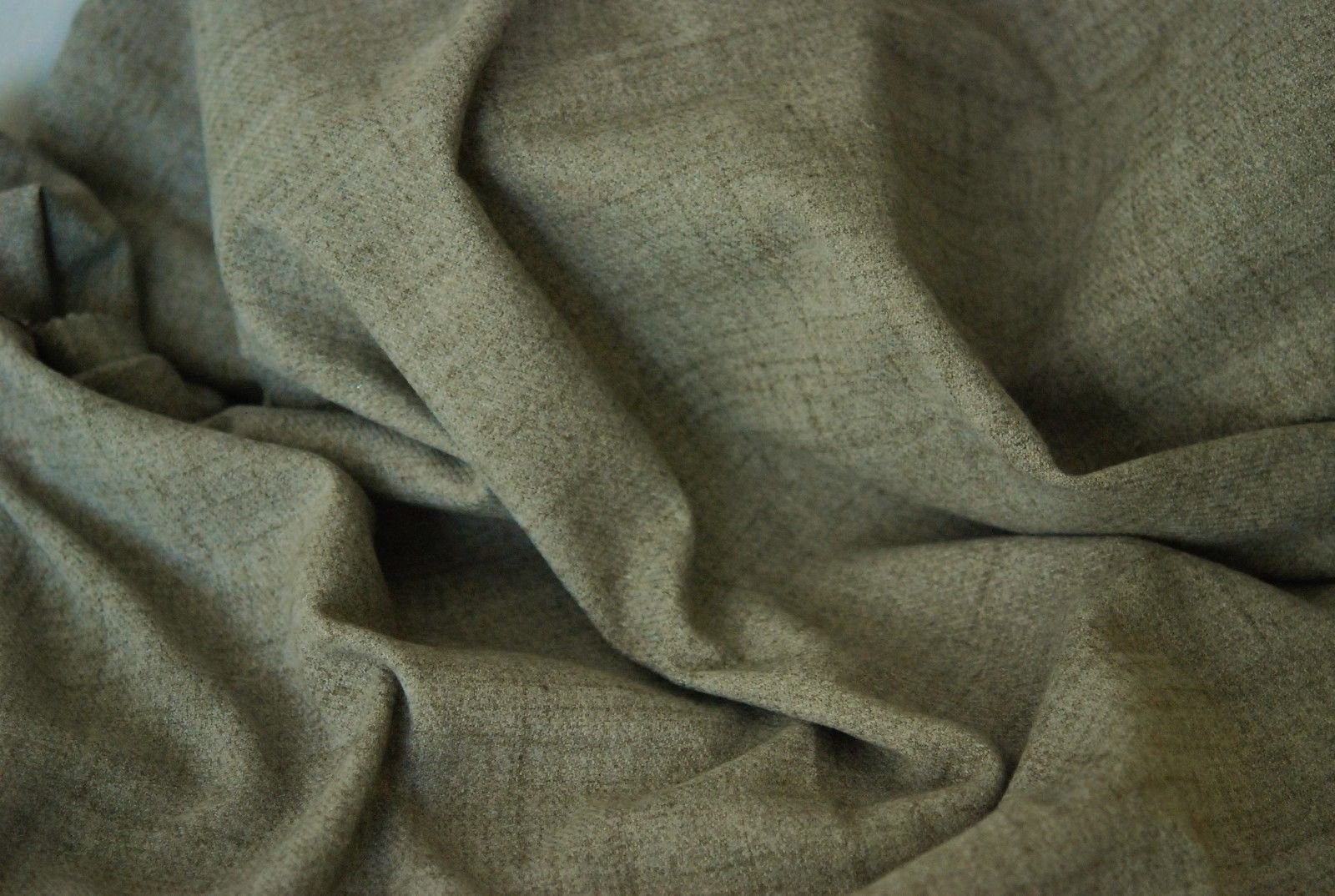 Arran Wool Look A Like Tweed Fabric Material - TRUFFLE, Brown, 1Mtr - 150cm