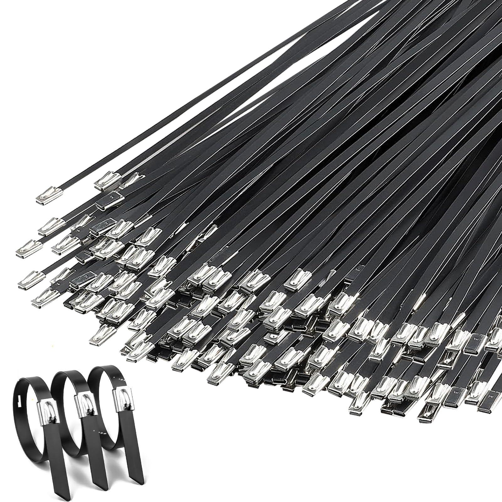 Attaches de câble en acier inoxydable premium pour fixation industrielle noire
