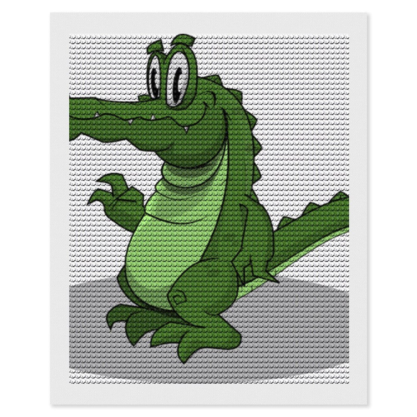 DWVTSLH Crocodile Diamond Painting Kits for Adults, Personalized Diamond Photo Art Full Drill, DIY 5D Diamond Art Painting Kits for Beginners, Home Wall Decor 16"x20"