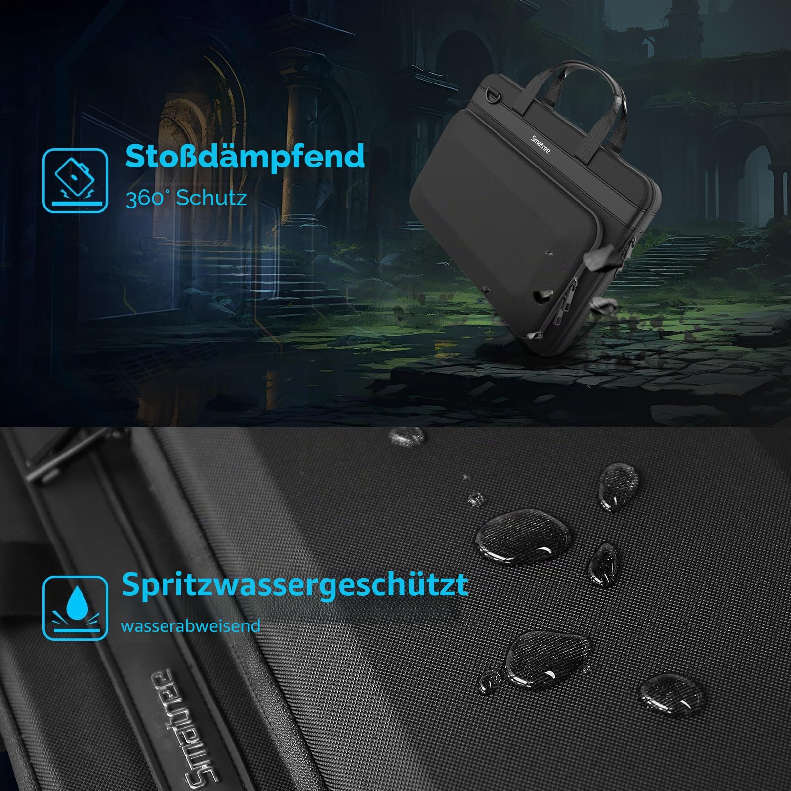 Smatree Laptop Tragetasche Kompatibel für 18 Zoll Acer Predator Helios 18 Gaming Laptop, für 18 Zoll Dell Alienware m18 R2/m18 Gaming Laptop wasserdichte Handtasche (A800XL)