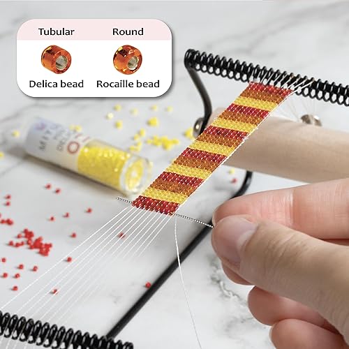 Miniatura 5 de Miyuki Cuentas de semillas Delica – Tamaño 11/0 (0.063 in), DB0157, marfil opaco AB, 0.25 oz, aprox. 1440 cuentas, fabricado en Japón Beige,DB0157 -