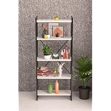 Kitapl k 5 Rafl  Beyaz 180 Cm