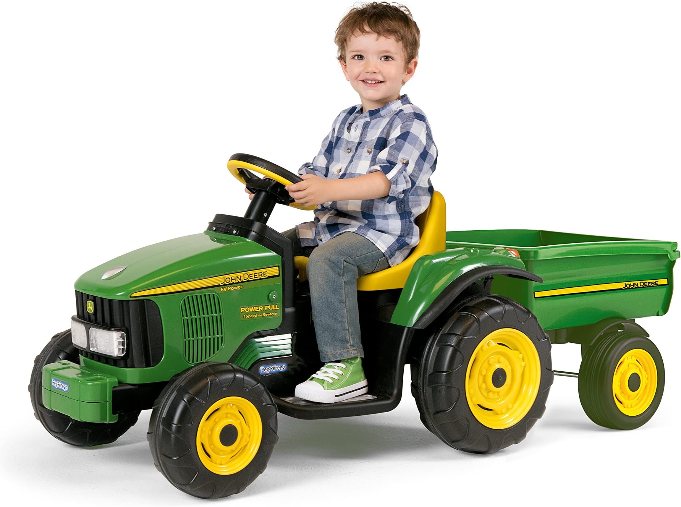 Peg Perego John Deere Power Pull 6V, Green