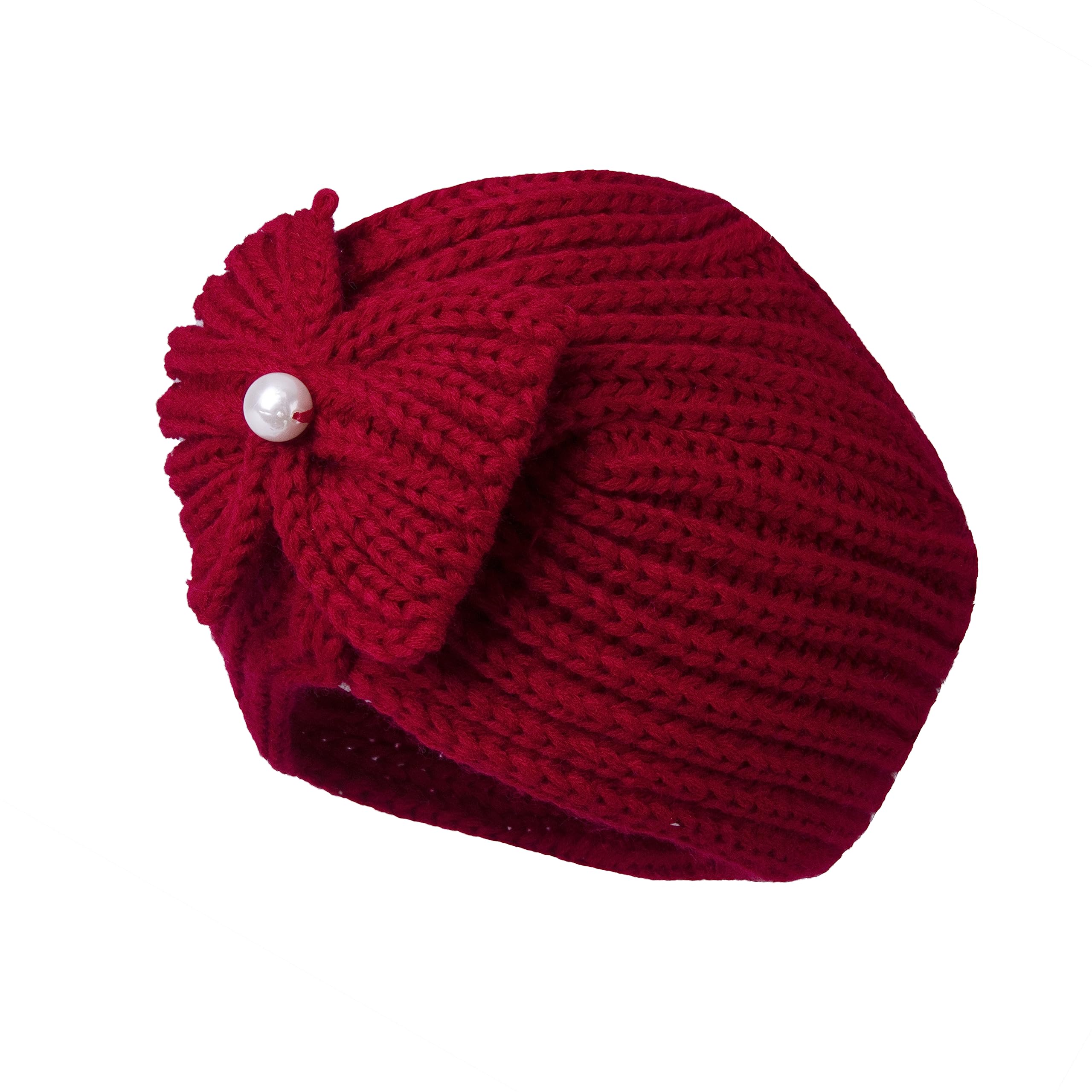 LANGZHENTurban Bun Knot Baby Winter Warm Knitted Beanie Hat for Girls Kid Toddler Beanies Cap