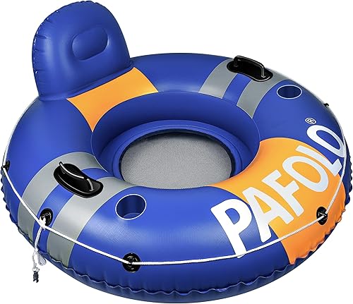 River Tubes for Floating Heavy Duty, Pool Float Adult, 53" Inflatable Float Tube for Beach Lake Rafting, River Floats with Mesh Bottom