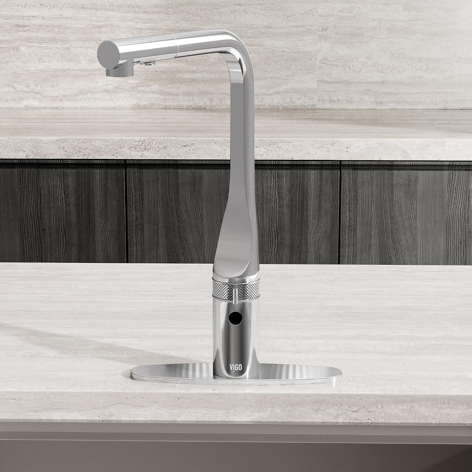 VIGO 10 in. Kitchen Deck Plate in Chrome - VG17001CH