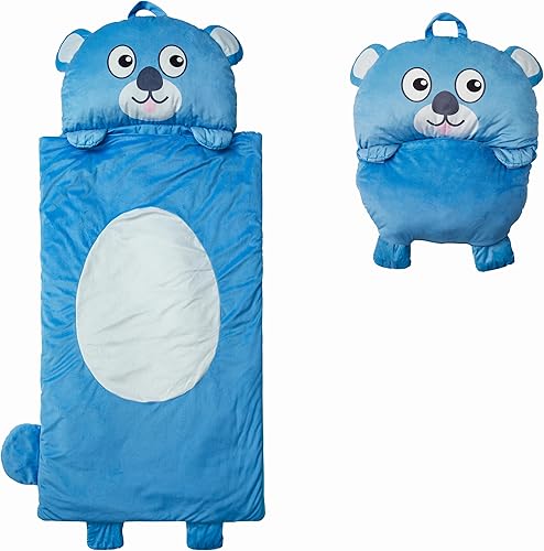 Tapete para siesta preescolar con personaje de Nap Buddies para niños, saco de dormir con almohada para guardería, a partir de 3 años
