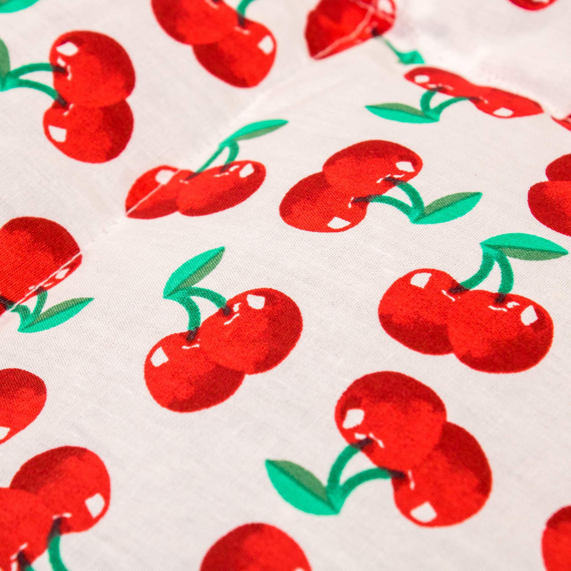 Coussin aux graines de groseille 40x30 - Bouillotte micro-ondes - Coussin thermique - Coussin aux graines - Compresse chaude ou froide (6 compartiments; Design: cherr-white)