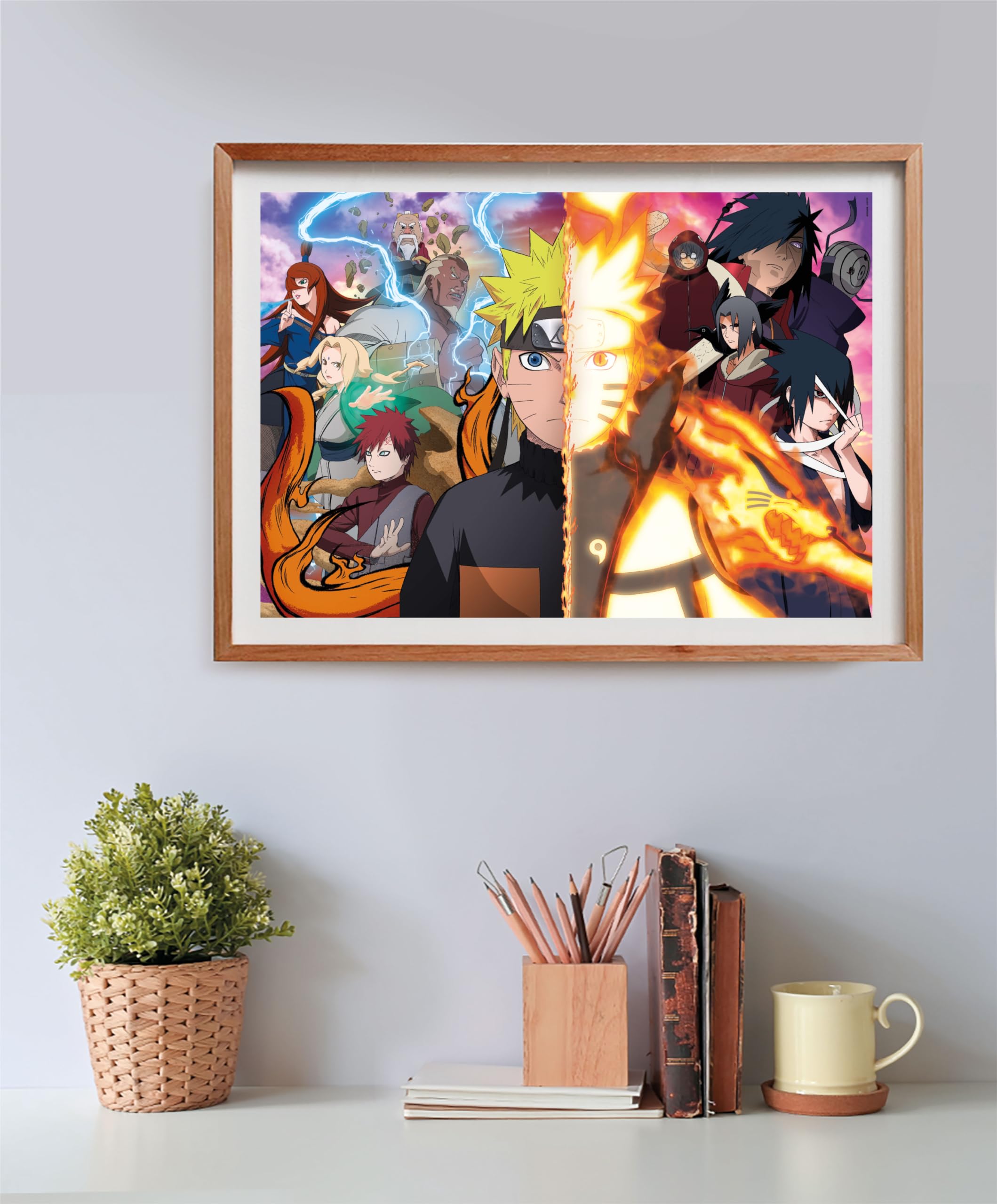 Clementoni- Naruto Shippuden Cube Shippuden-500 Pezzi, Orizzontale, Divertimento per Adulti, Puzzle Manga, Anime, Made in Italy, Multicolore, 35516 - 5