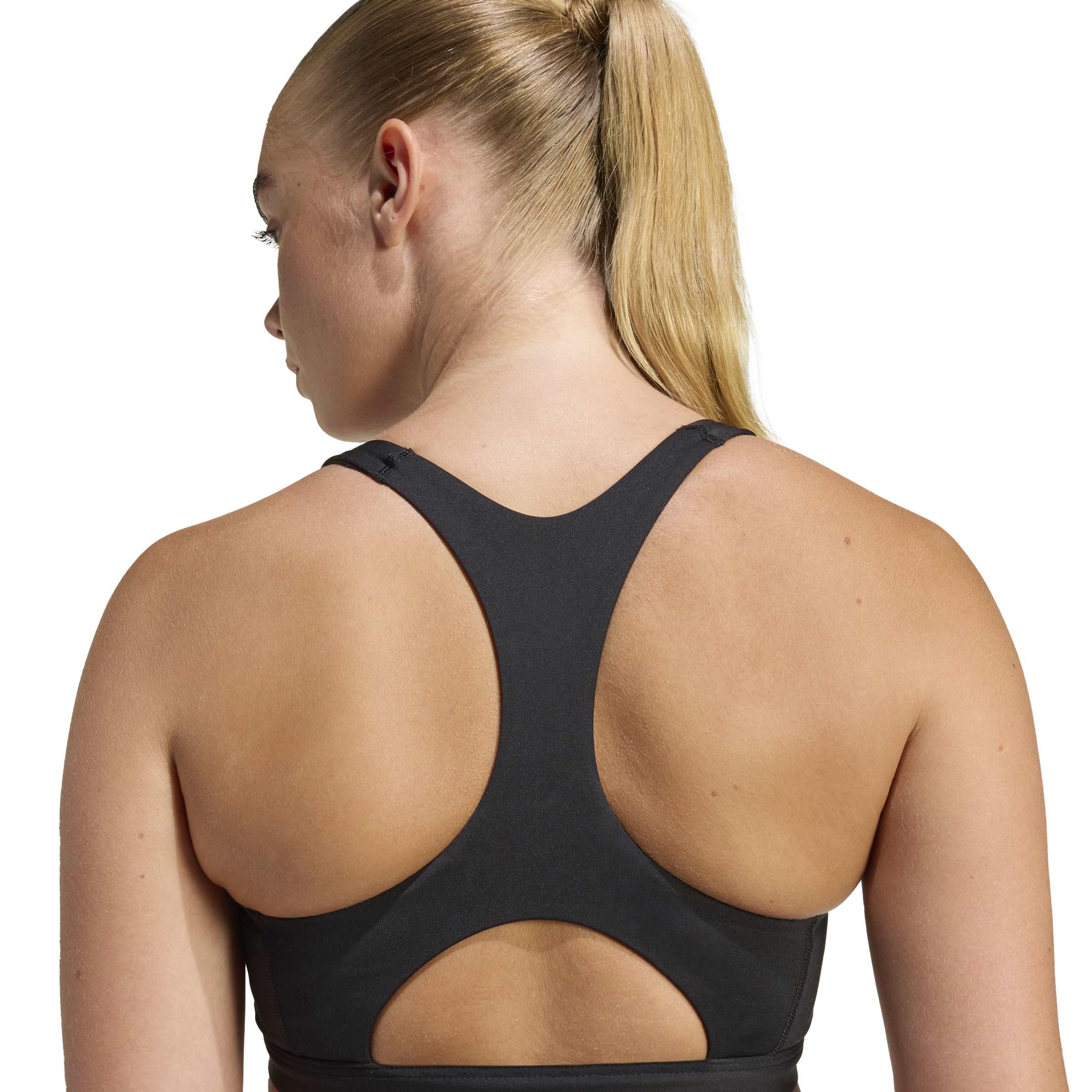Adidas Optime Essentials Workout Zip-Front Medium Support Reggiseno Sportivo Donna (Pacco da 1)