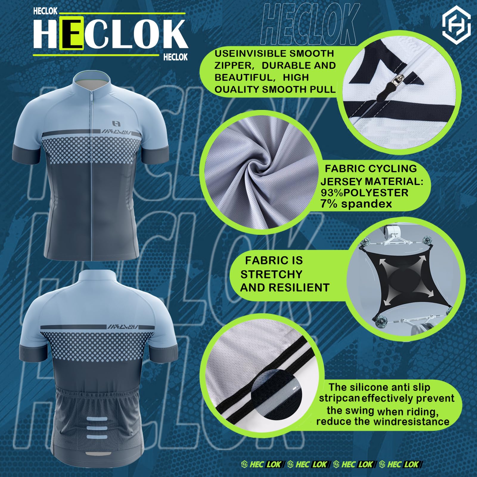 Completo Ciclismo Estivo Abbigliamento Ciclismo Manica Corta Tuta Ciclismo Uomo +Pantaloncini Ciclismo Tappetino da ciclismo ad alta densità imbottito con Bretelle,MTB Dedicato