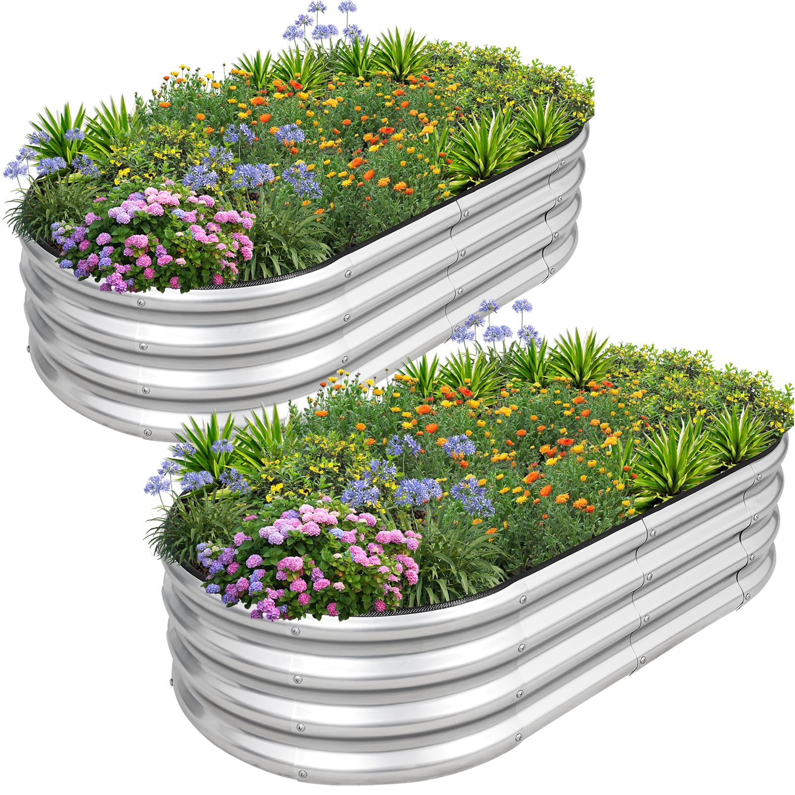 1more Galvanized Raised Garden Bed 4x2x1ft