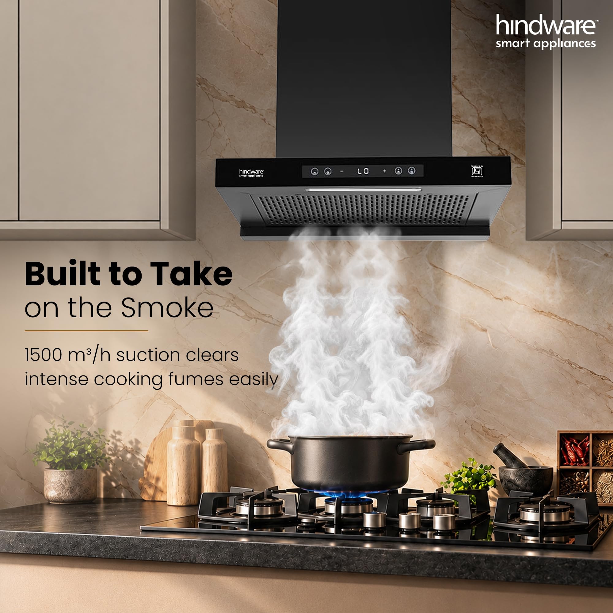 Hindware Regina Kitchen Chimney - Powerful & Filterless -2