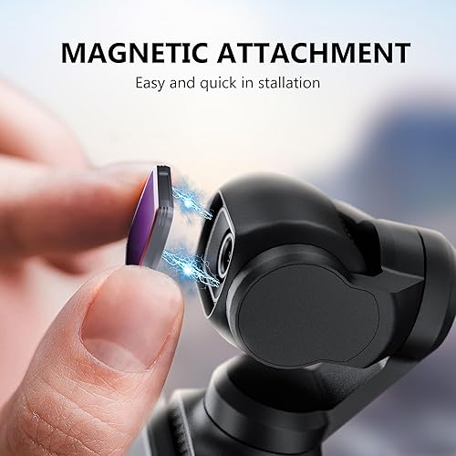Miniatura 5 de TOMAT ND - Juego de filtros para DJI Osmo Pocket 3 Creator, accesorios magnéticos de bolsillo y 3 filtros (CPLUVND8ND16ND32ND64) 0.05 oz, versión