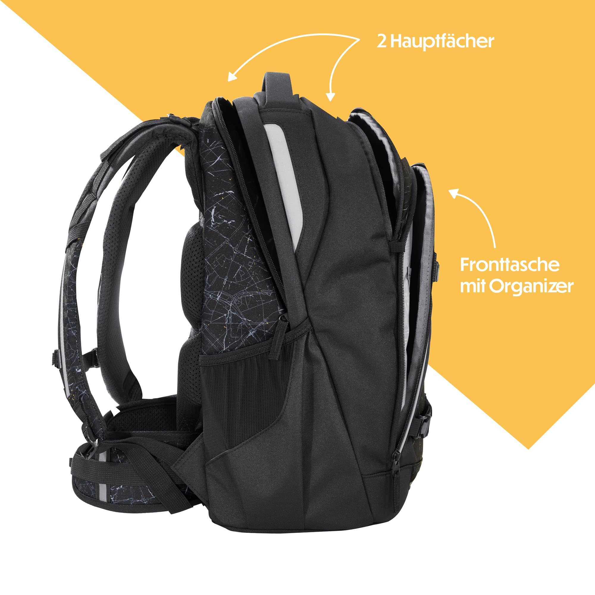 coocazoo Every - Mochila escolar ergonómica y ajustable, altura ajustable, con correa para el pecho y cinturón de cadera, a partir de 3 grados