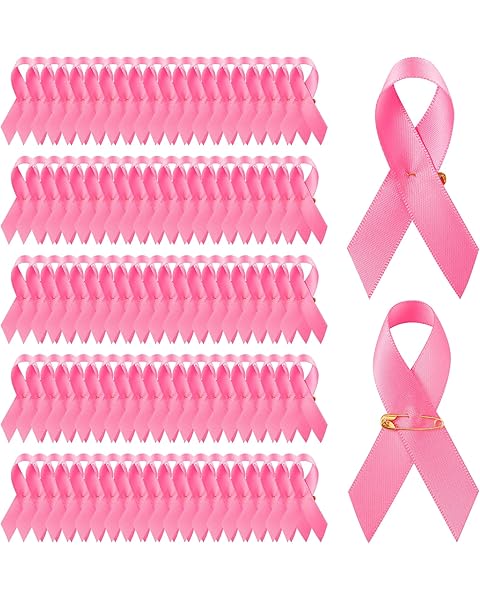 Breast Cancer Awareness Accessories Pins- Breast Cancer Pink Ribbon Pins Gifts for Women Charity Event Fundraising Survivor Campaign Favors Supplies