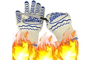 ANTI-STEAM OVEN GLOVES, HEAT RESISTANT UP TO 1472°F - FOR OUTDOOR & INDOOR COOKING
