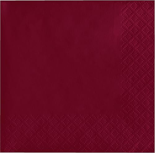 Creative Converting Servilletas de papel para bebidas rojas burdeos, DAA