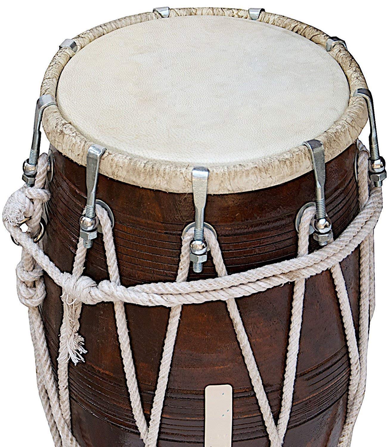 Special Dholak Drum von SAI Musicals, professionelle Qualität, Sheesham-Holz, gepolsterte Tasche, Maulschlüssel, Dholki Musikinstrumente