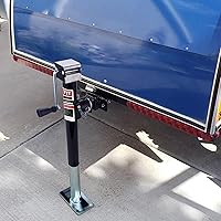 Vista 2 de TYT Gato para remolque giratorio de montaje en tubería soldable de 5000 libras, gato de lengüeta de remolque de viaje vertical de 15 pulgadas