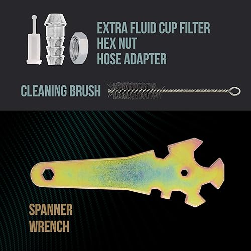 Miniatura 5 de HVLP. JUEGO DE PISTOLA PULVERIZADORA PARA MINI RETOQUES. Boquilla de 3/100 pulgadas para pintura de retoque de acabado. Ideal para retocar manchas,