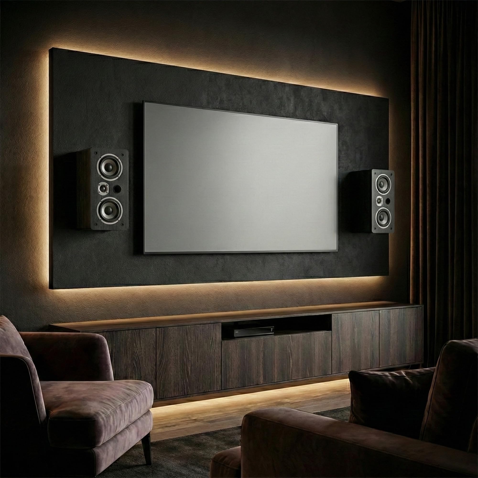 Dynavoice Magic LCR-4 Negro Mate – Pareja de Altavoces Pasivos para Cine en Casa, Ideales para Dolby Atmos, Instalación en Pared o Techo.