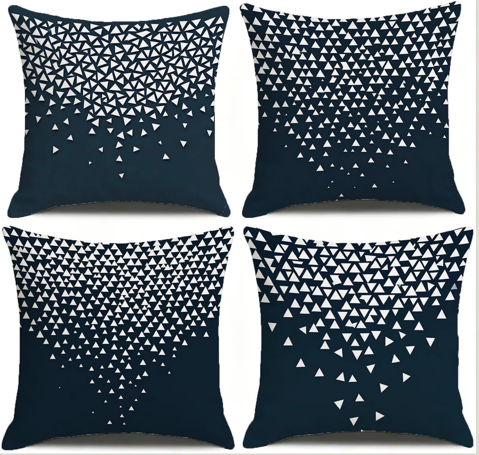 Blu Federe Cuscini Divano 65x65cm, Cuscini da Esterno Set de 4, Cod-149 | Velour Copricuscini Decorativi Letto Arredo, per Letto, Soggiorno, Giardino, Esterno, Casa Decorazione Set di 4 Astratto