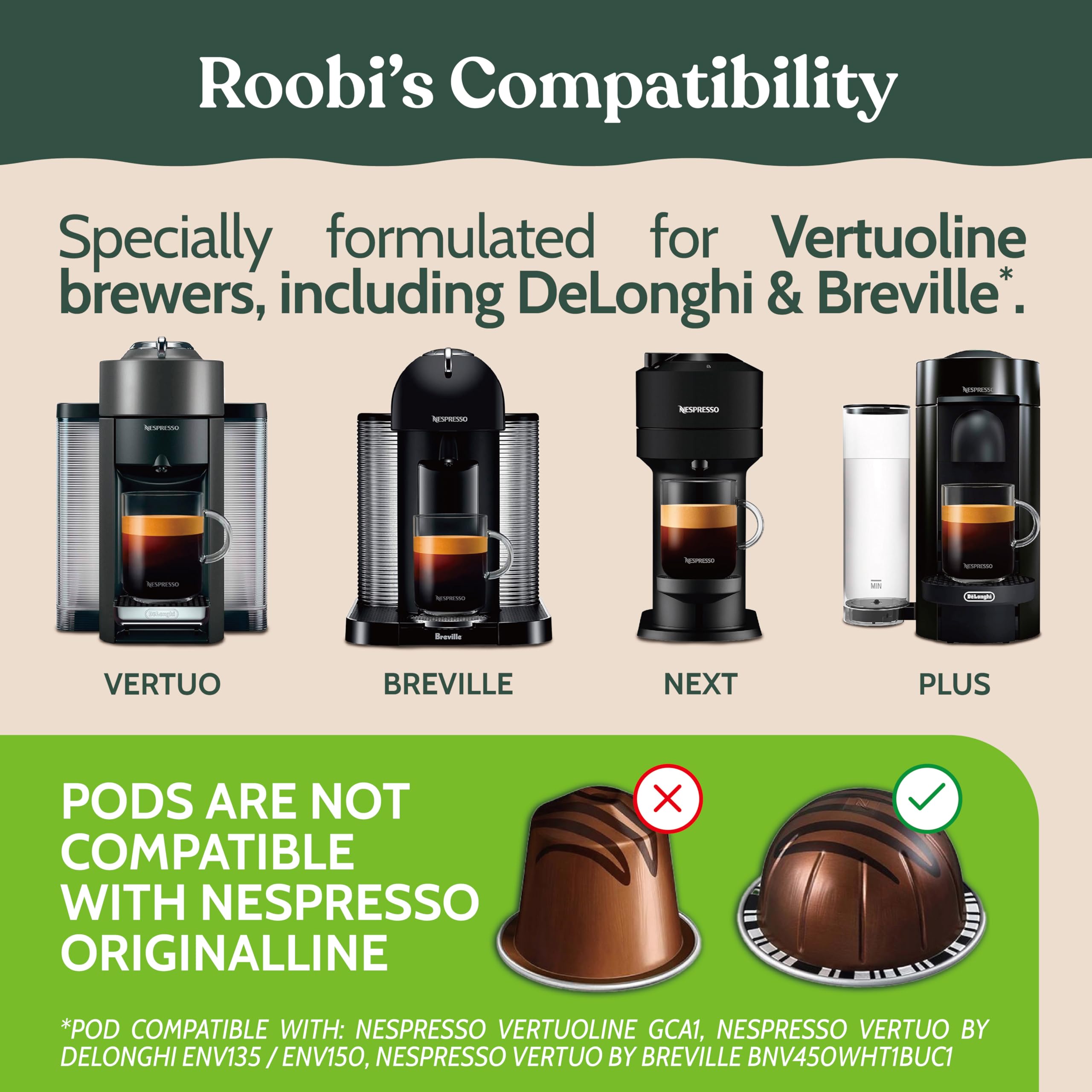 Roobi Cápsulas de limpieza compatibles con Nespresso Vertuo | Incluye 1 cápsula reutilizable y 12 tabletas de limpieza, carbono neutro, suministro de 1 año