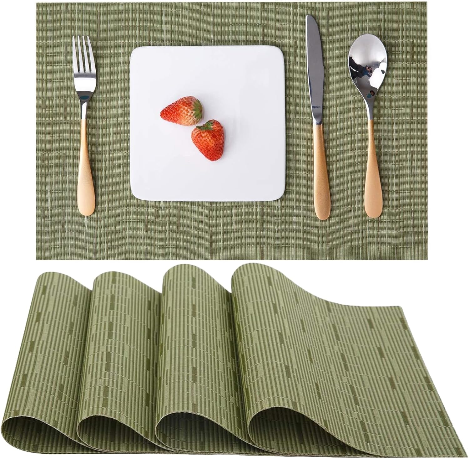 Myir JUN Place Mats, Table Mats Set of 4 Indoor Placemats Washable NonSlip