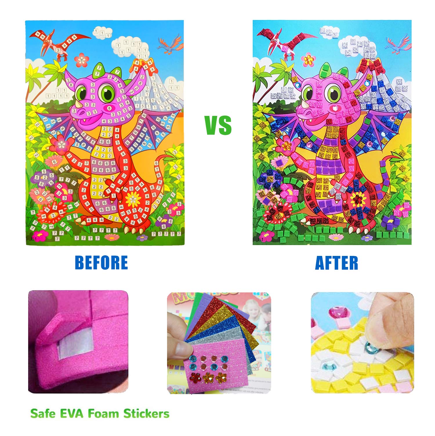 Buy Mosaic Sticker Art Kits for Kids Mosaic Sticker Art Sticky DIY