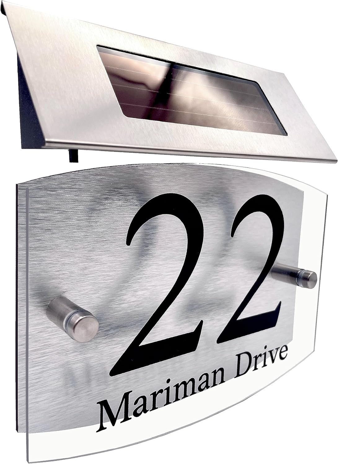 House Numbers Plaques With Solar Light Door Number Plaques For Wall