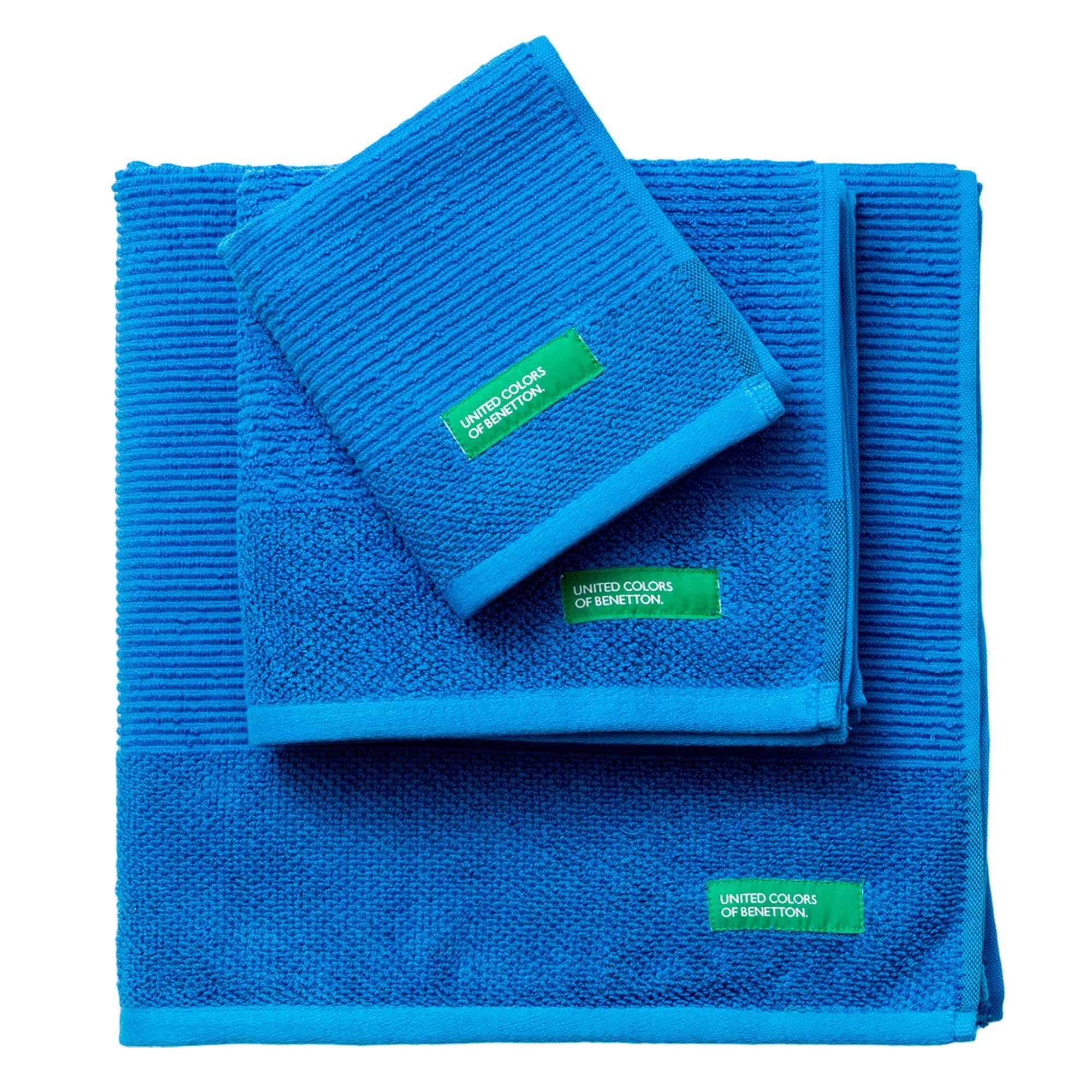 Set de 4 Juegos de 3 Toallas (4X 30x50cm + 4X 50x90cm + 4X 70x140cm) 450GSM de 100% Algodón - Verde, Gris, Gris Oscuro y Beige Benetton