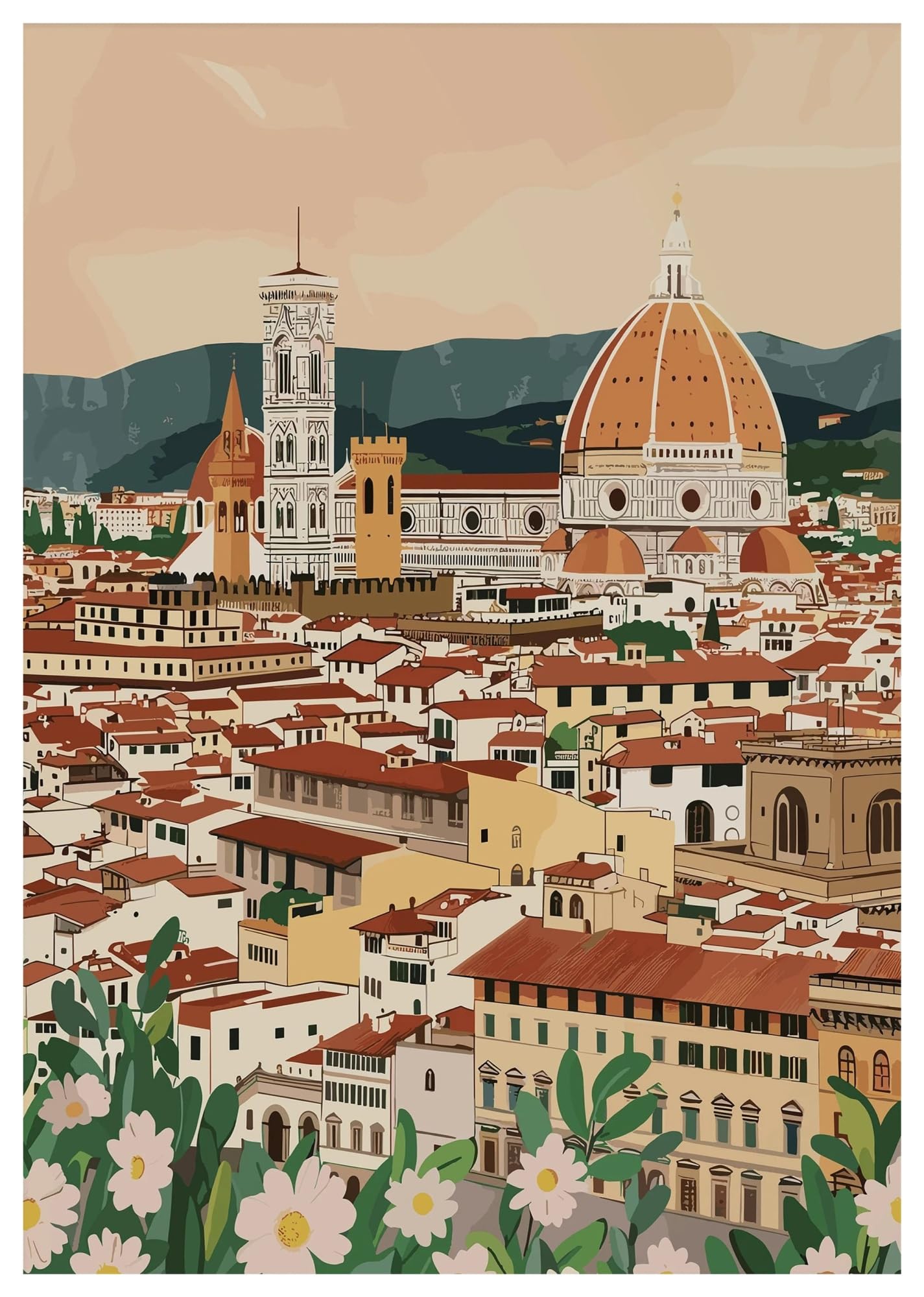 Peinture sur toile premium et tableau mural d'art moderne au rendu graphique précis