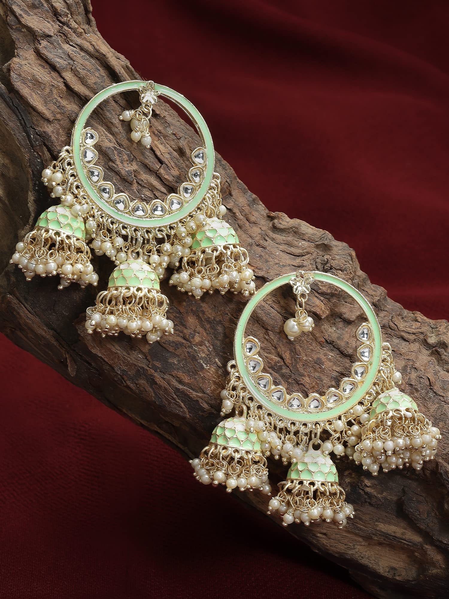 Stylish Traditional Kundan Jhumka Earrings for Women