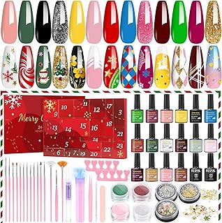Makeup Advent Calendar 2025, 24 Days Christmas Gift Nail Art Kit for Adults Women, 2025 Christmas Countdown Beauty Advent Calendar for Teen Girls, Mom, Wife,Girlfriend, Xmas Gift Box Makeup for Her