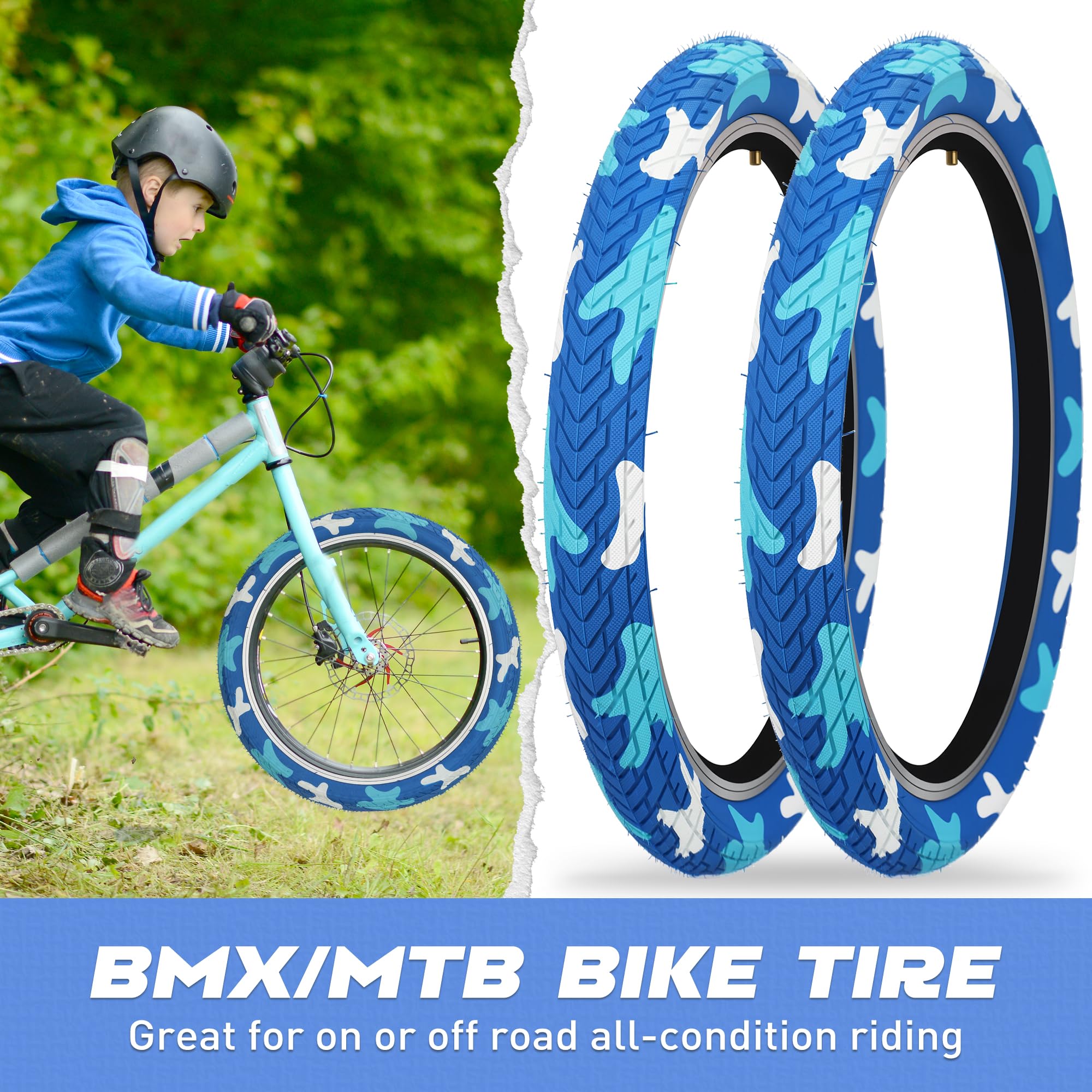 ZUKKA Set di 2 pneumatici pieghevoli da 26 pollici, 26 x 1,75 cm, 47 – 559, pieghevoli, per biciclette, mountain bike, mountain bike, bici da bambino, Crusier Bike, Commuter Bike, nero
