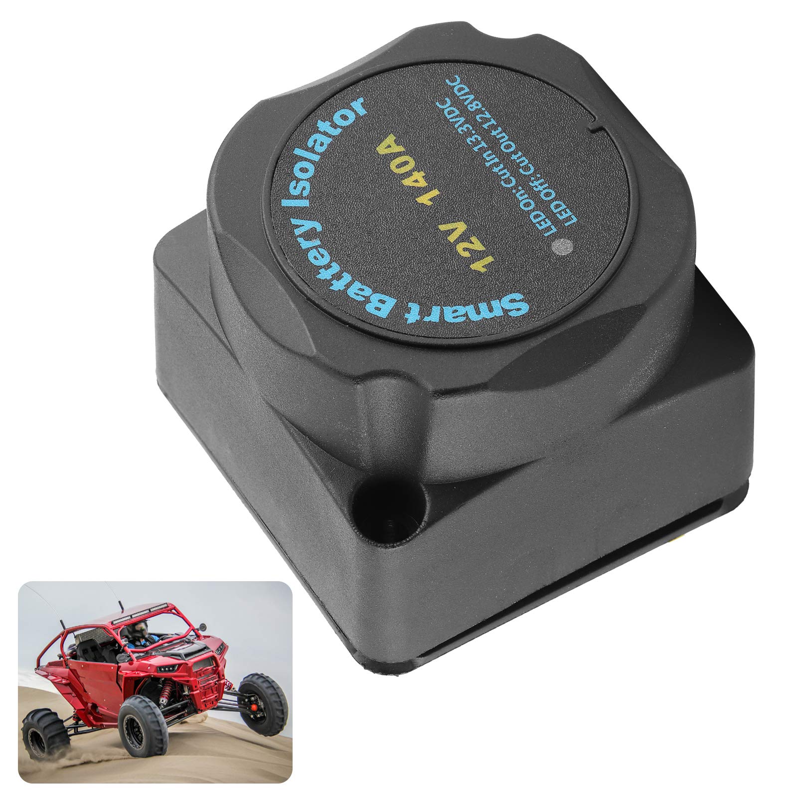 Isolatore Doppia Batteria, Separatore Smart VSR 12 V 140 A e Relè B0401-00101, Modulo Gestione Alimentazione per Barca ATV UTV Camper RV e Impianti Marini a 12 V