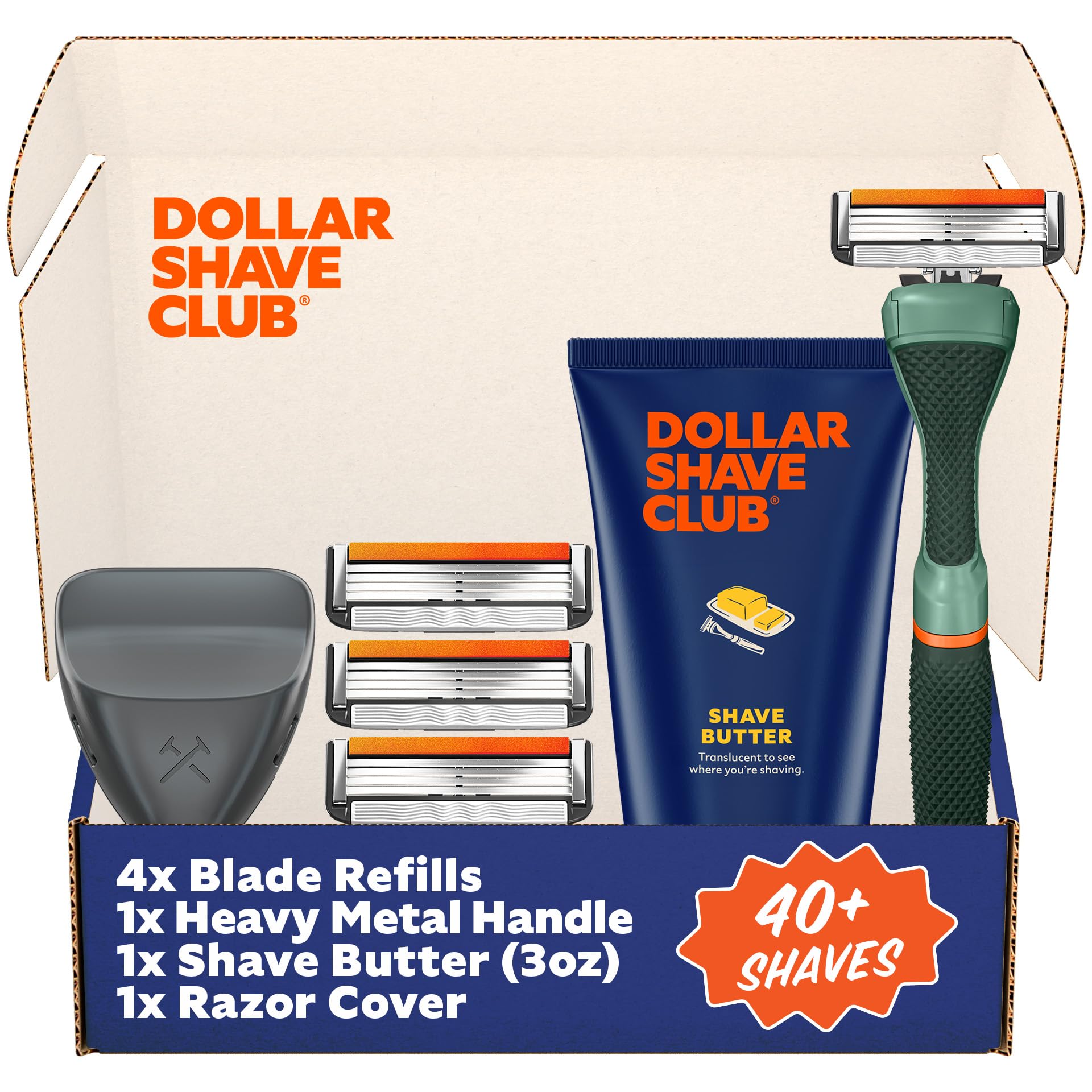 Dollar Shave Club The Member Exclusive Shave Set 4 Swift Rinse Refill Cartridges 1 Handle Green 1 Shave