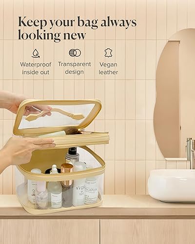 Miniatura 5 de Bolsa de maquillaje transparente para cosméticos, bolsa de maquillaje para mujeres, bolsa de maquillaje grande, organizador de maquillaje, bolsa