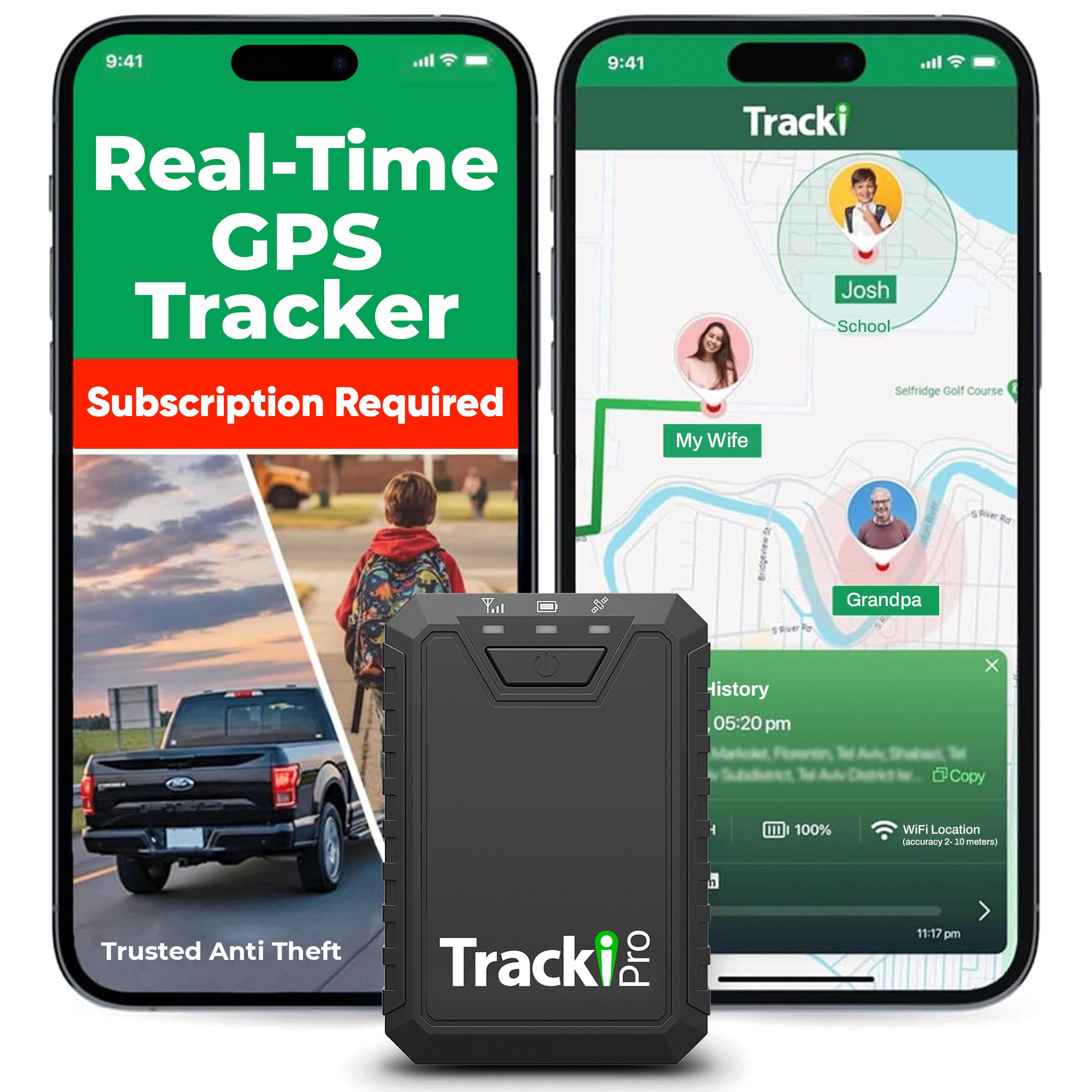 Tracki Pro GPS Tracker for Vehicles – Magnetic Waterproof 4G LTE Car Tracker, Long-Life Battery Up to 7 Months, Unlimited Distance, Smart Alerts, Hidden Tracking Device (Subscription Required)
