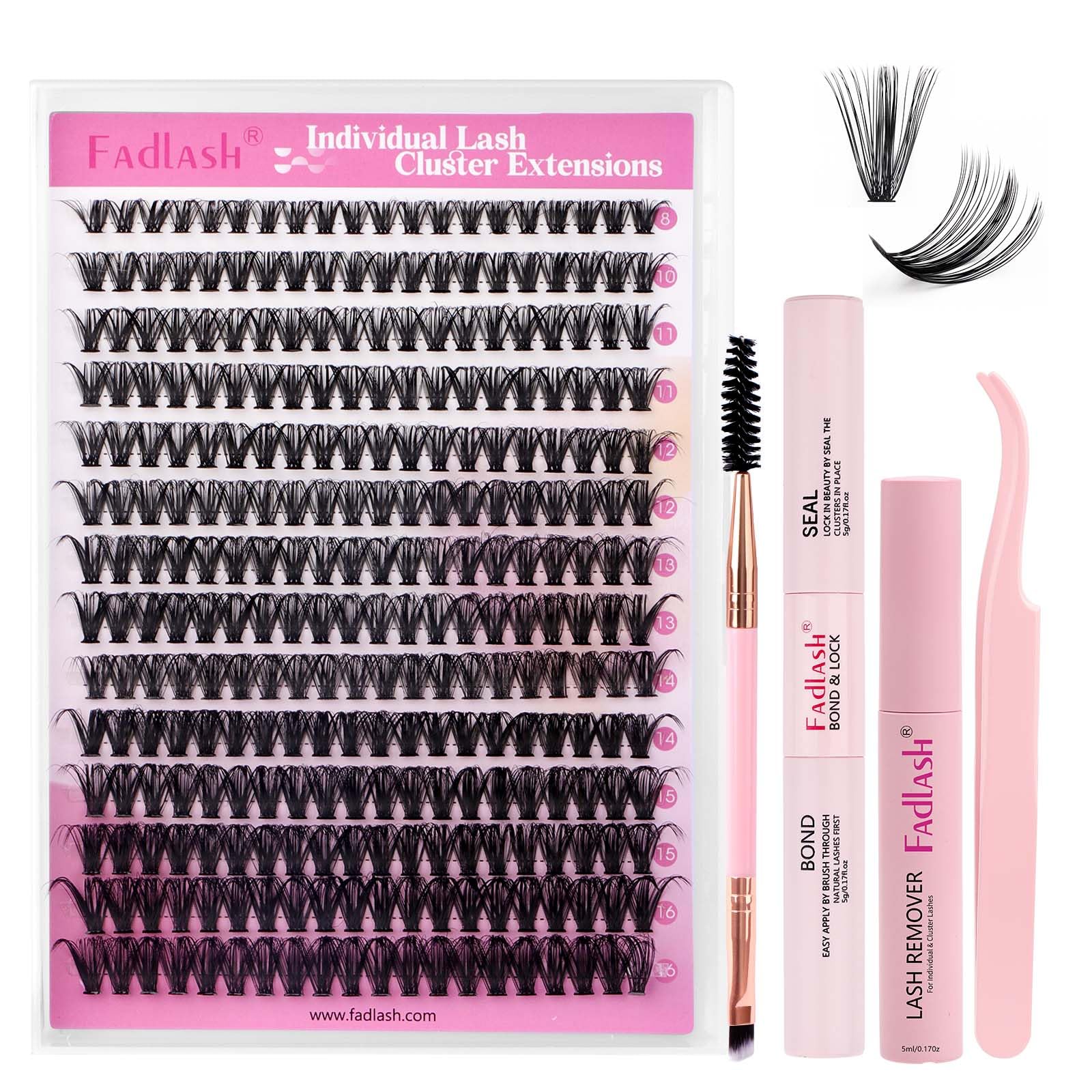 FADLASH Lash 120pcs 0.07mm D Curl 8-16mm 40D Mixed Trays Customizable DIY Eyelash Extensions for Beginners — view 164