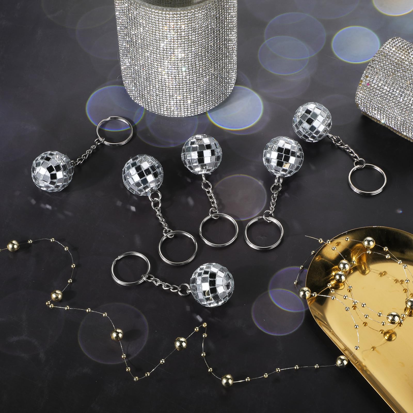 Décorations De Fête Disco, Boule De Miroir, Pendentifs Suspendus, Décoration De Gâteau, Nappe En Plastique Pour Fête D'anniversaire Des Années 70, 80 Et 90, Cadeaux De Mariage