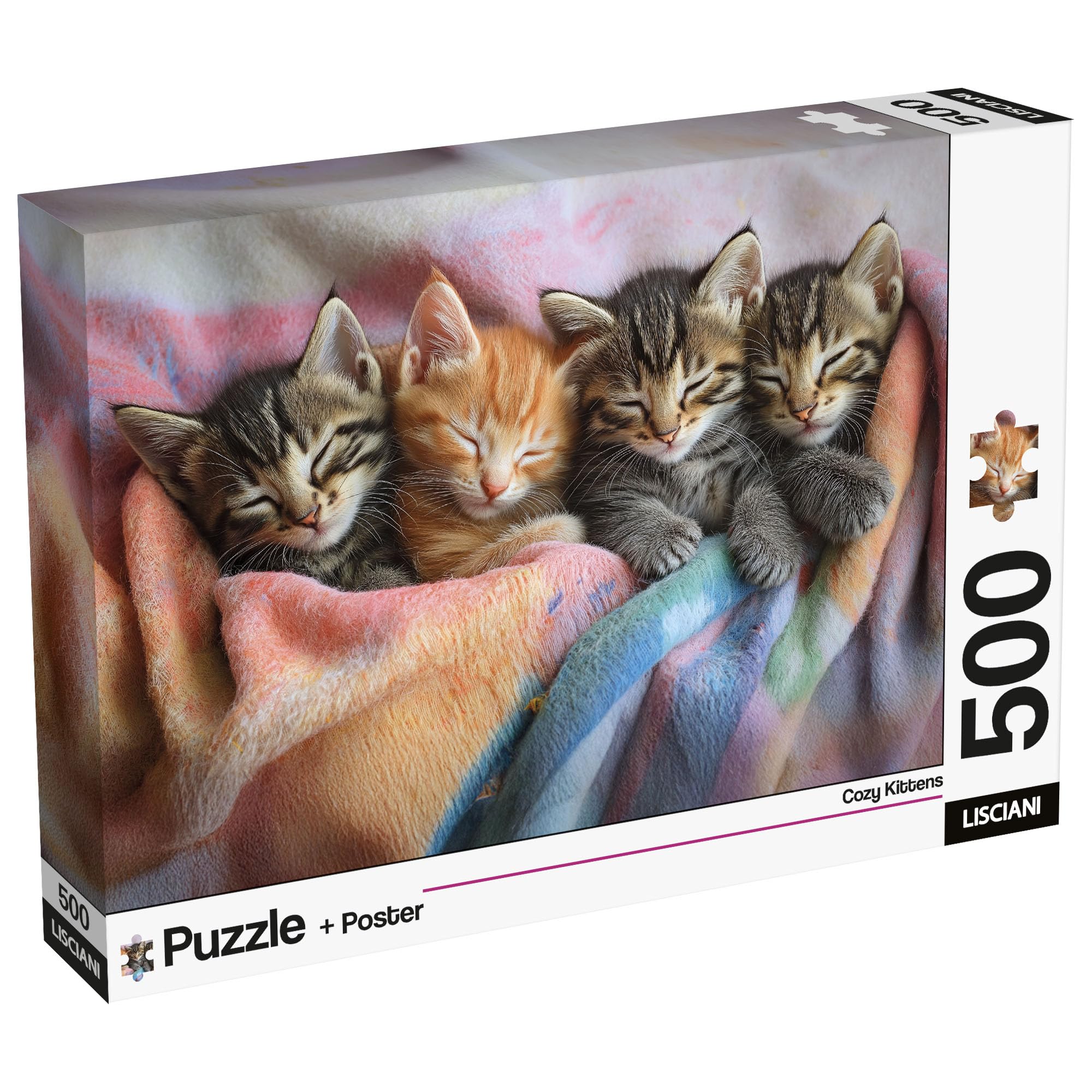 Lisciani - Super Shine - Cats and Kittens Puzzle 500 Pieces - 14+ Years