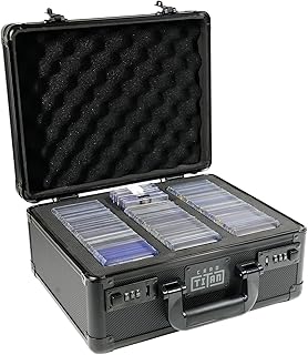 Card Titan Card Safe 3 Row - Lockable Premium Trading Card Storage Case - Holds up to 345 Standard 35pt Top loaders - Sports Card Case with Laser Cut Foam Interior