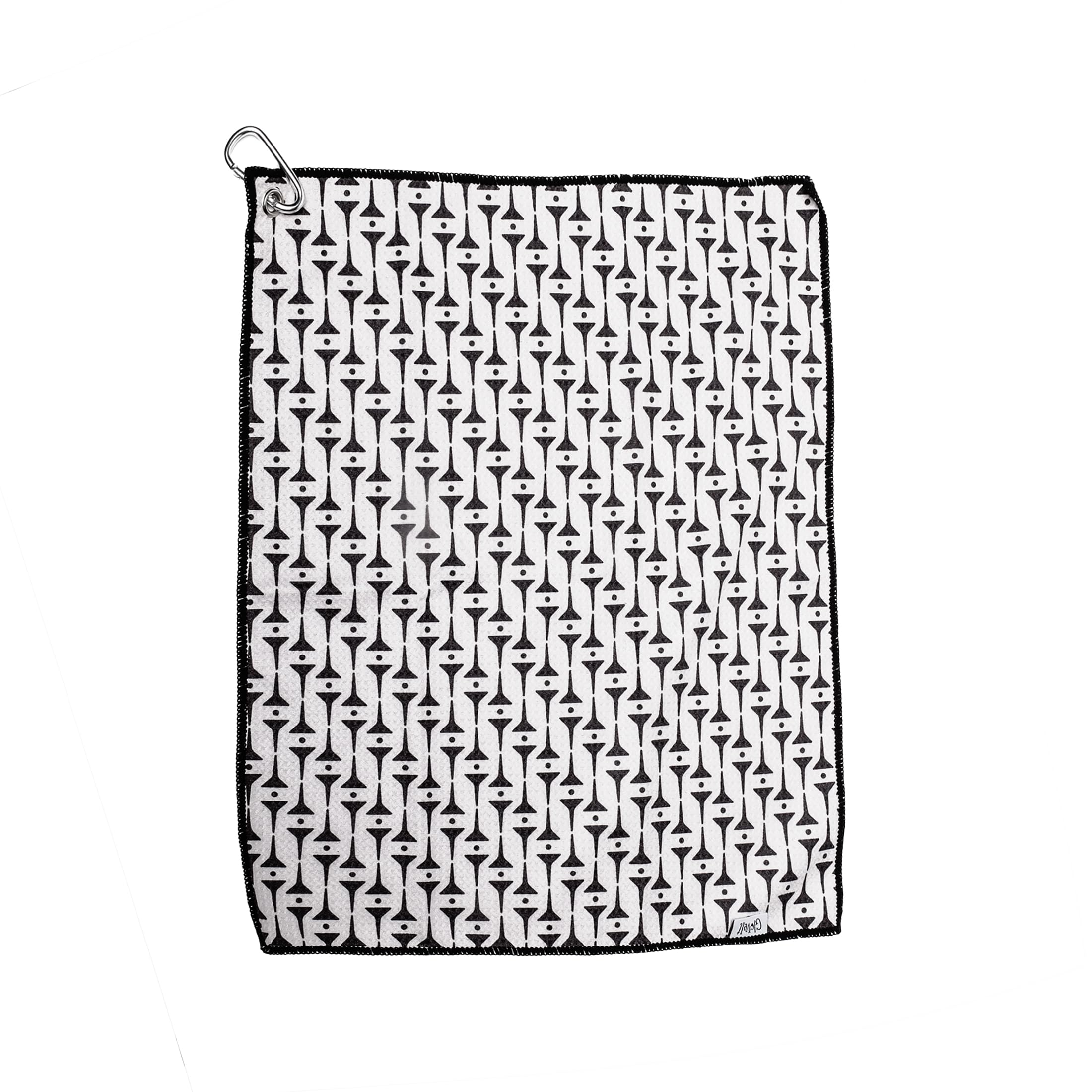 Glove It Golf-Handtücher, 50,8 x 40,6 cm, 100% Frottee, Mikrofaser-Golf-Handtuch, Mikrofaser-Sporthandtuch, Clip-on-Golf-Handtuch mit Karabiner, Schwarze Tees
