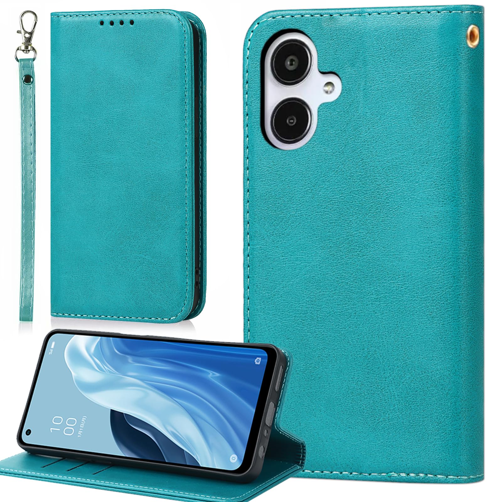 手帳型・フリップケース Amazon.co.jp: iPhone16e 用 ガラスフリップケース ケース 手帳